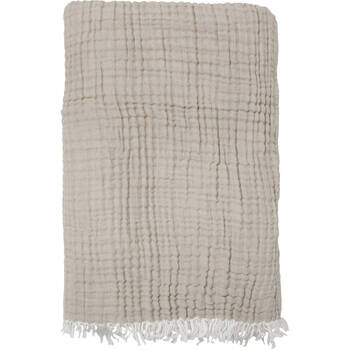 LVD Stonewashed 6 Layered Cotton Muslin Throw Blanket 150x200cm Natural