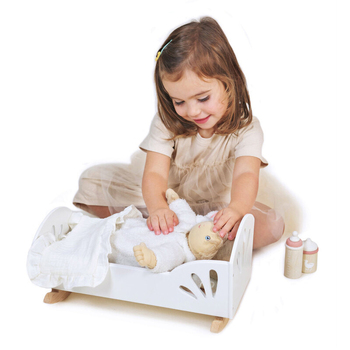 Tender Leaf Toys Sweet Swan Dolly Bed Wooden Toy Set 18m+