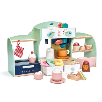 Tender Leaf Toys 50cm Mini Chef Bird's Nest Cafe Wooden Toy Set Kids 3y+
