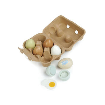 Tender Leaf Toys Wooden Eggs Fun Play Pretend Toy Set 3y+