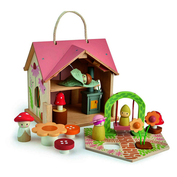Tender Leaf Toys 42cm Merrywood Rosewood Cottage Wooden Toy Set Kids 3y+