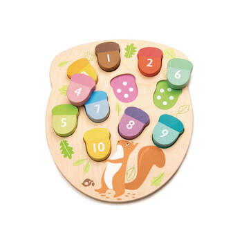 Tender Leaf Toys How Many Acorns Wooden Puzzle 18m+
