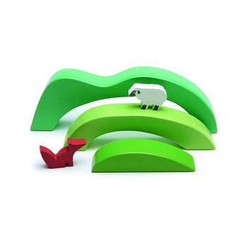 Tender Leaf Toys Green Hills View Set Sensory Play Wooden Toy 18m+