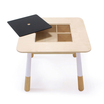 Tender Leaf Toys 31cm Forest Square Wooden Table w/ Compartment 3y+