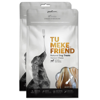 2PK Tu Meke Friend 60g Air-Dried Natural Dog Treats Venison Chews