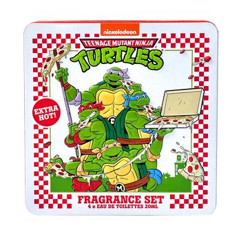 4pc TMNT Fragrance Set Tin Kids Perfume Eau De Toilettes 22.5ml 6y+
