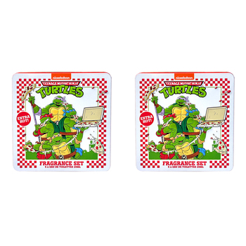 2x 4pc TMNT Fragrance Set Tin Kids Perfume Eau De Toilettes 22.5ml 6y+