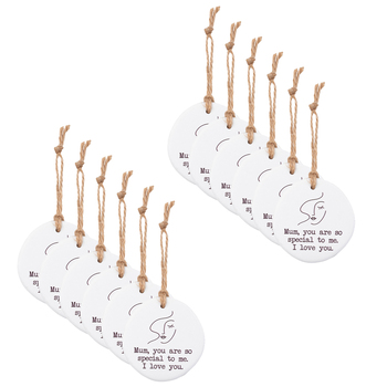 12PK Splosh Mum Ceramic Tiny Treasures w/ Rope - White