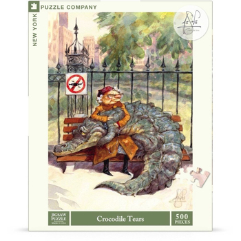 500pc New York Puzzle Company Peter de Sève Puzzle 60cm Crocodile Tears 10+