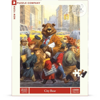 1000pc New York Puzzle Company Peter de Sève Puzzle 48x67.5cm City Bear 10+
