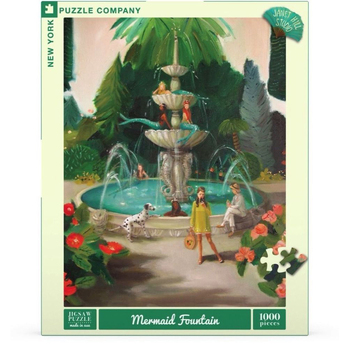 1000pc New York Puzzle Co Janet Hill Puzzle 48x67.5cm Mermaid Fountain 10+