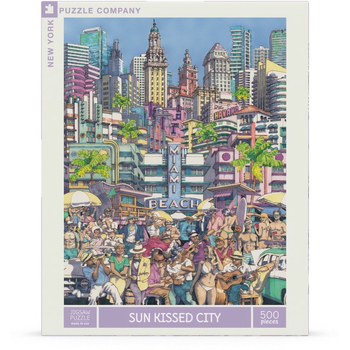 500pc New York Puzzle Company Max Tilse Puzzle 45x60cm Sunkissed City 7y+