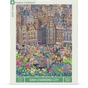 1000pc New York Puzzle Company Max Tilse Puzzle 66cm Dam Charming City 7y+