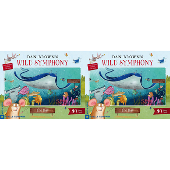 2x 80pc New York Puzzle Company Dan Brown Jigsaw Puzzle 61x30.5cm The Ray 5+