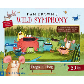 80pc New York Puzzle Company Dan Brown Puzzle 61x30.5cm Frogs In A Bog 5+