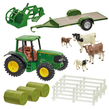 John Deere Farm In A Box Playset w/20 cm Green Tractor 3Y+