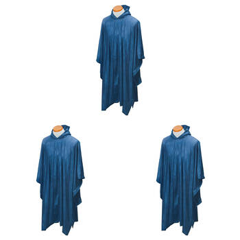 3PK OZtrail Vinyl Camping/Hiking Poncho Adult Size - Navy