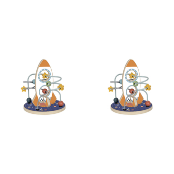 2PK Tooky Toy Space Rocket Bead Maze Kids/Childrens Toy 24m+