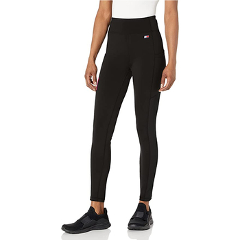 Tommy Hilfiger Size M Women's High Rise Full Length Sports Legging w/ Pockets Black