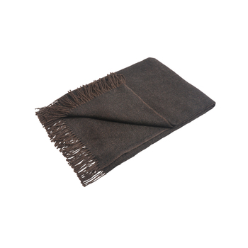 Huxford Grove Alpaca Woven Throw Rug 130x170cm - Black/Brown