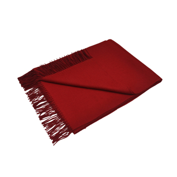 Huxford Grove Alpaca Woven Throw Rug Blanket 130x170cm - Red