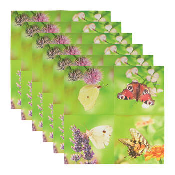 6x 20pc Esschert Design Tissue Paper Napkins Butterflies 3-Ply Large 33cm