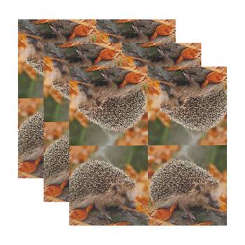 3x  20pc Esschert Design 3-Ply Tissue Paper Napkin Hedgehogs Large 33cm
