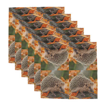 6x 20pc Esschert Design 3-Ply Tissue Paper Napkin Hedgehogs Large 33cm