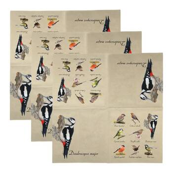 3x 20pc Esschert Design 3-Ply Tissue Paper Napkin Birds Serviette Large 33cm