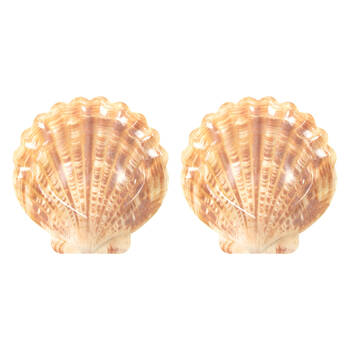 2x 10pc Esschert Design Paper Plate Shell Dinnerware 23.2cm Brown