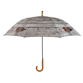 Esschert Design Umbrella Dog & Cat w/ Wood Handle 120cm Grey