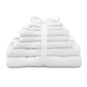 7pc Algodon St Regis Collection Towel Set Cotton White