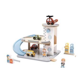 Tooky Toy Parking Garage Wooden Car Park Playset Kids/Children 3y+