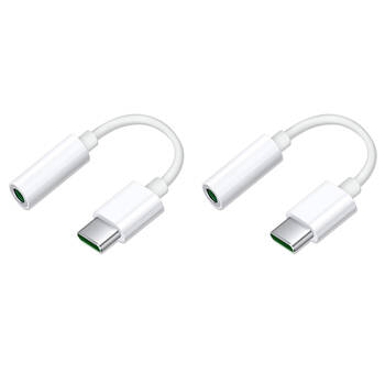 2PK Sansai USB-C to 3.5mm Audio Converter - White