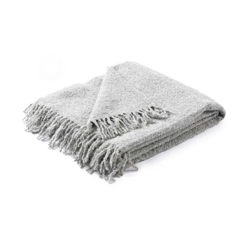 Huxford Grove Alpaca Boucle Throw Decorative Blanket 145x180cm - Light Grey