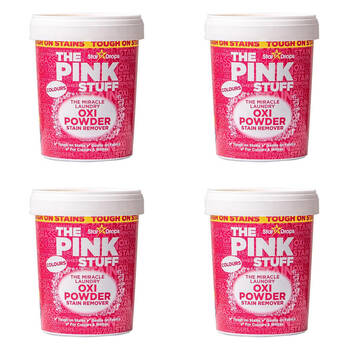 4PK The Pink Stuff Stain Remover Colour Safe Fabric Cleaner 1kg