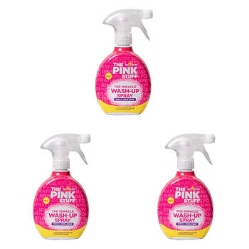 3PK The Pink Stuff WashUp Spray Dishwashing Liquid Grease 500ml