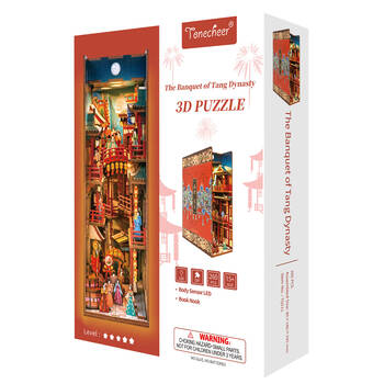 260pc Tonecheer Banquet Of Bang Dynasty 3D Puzzle 24.5cm Book Nook Kit 15y+
