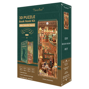 286pc Tonecheer Violin Detective Agency 3D Puzzle 245mm Book Nook Kit 15y+