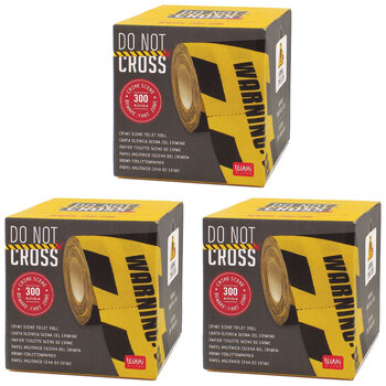 3PK Legami Do Not Cross Crime Scene Toilet Roll