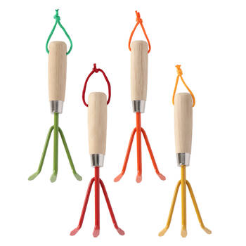 4pc Esschert Design Nature Shades Hand Rake Outdoor Gardening Tool 23.9cm