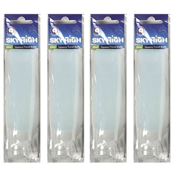 4PK Sky High Travel Liquid Containers Squeezy Bottle - 50ml