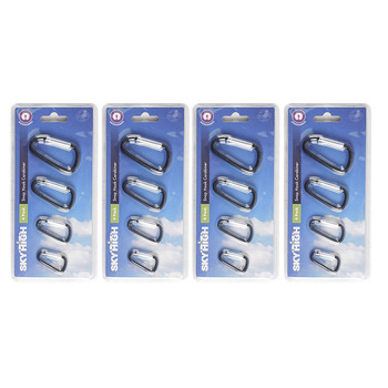 12pc Sky High Snap Hook Carabiner Luggage Clip Set