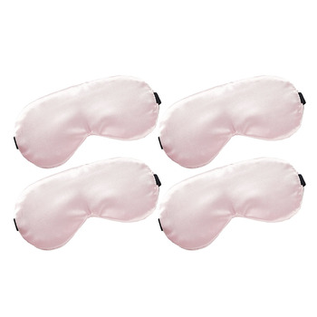 4PK Sky High Travel Satin Eye Mask Solid Colour Assorted Colours