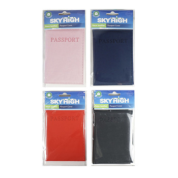 4PK Sky High Travel Passport Holder - Solid Colour Assorted Colours