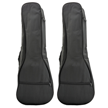 2PK Tribute 26" Tenor Ukulele Bag w/ Zip Up Pocket Black