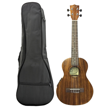 Tribute 25 Inch Soprano Electric Acoustic Ukulele w/" Gig Bag