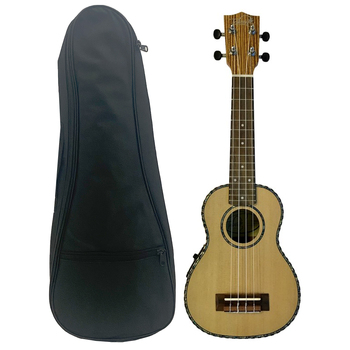 Tribute 21 Inch Soprano Electric Acoustic Ukulele w/ 21" Gig Bag