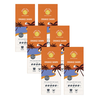 60pc Tripod Coffee Orange Dawn Strong Coffee Capsules