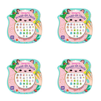 4x 24pc Avenir Fancy Me Press-on Nails Animal Kingdom Kids 3y+
